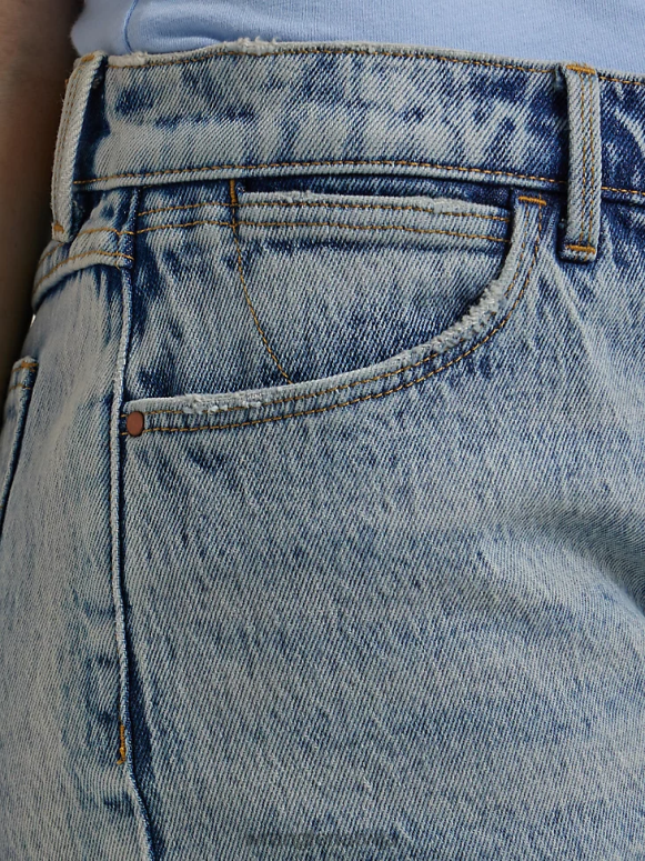 savvaļas puķe iznīcināts džinsa ruļļa īss sievietes apģērbs Wrangler BFNTB851