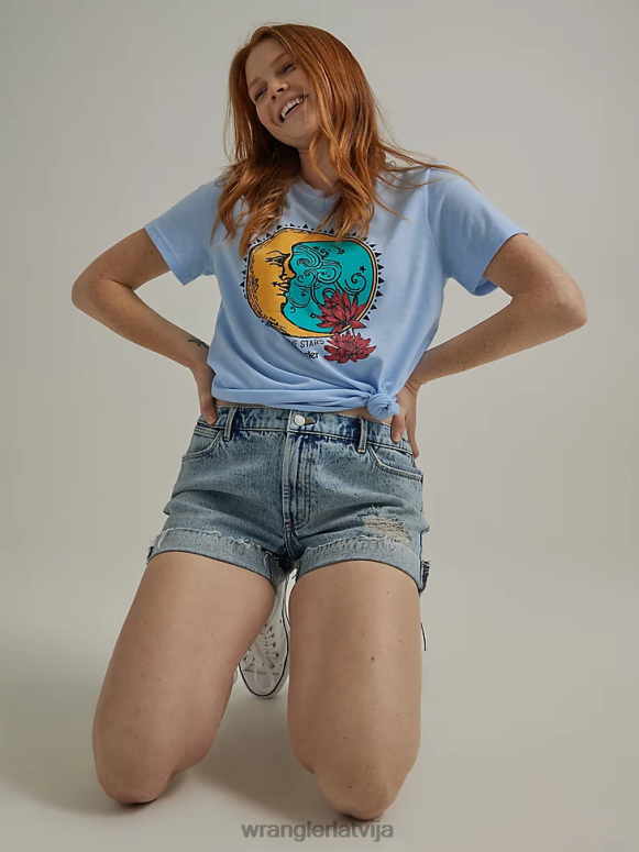 savvaļas puķe iznīcināts džinsa ruļļa īss sievietes apģērbs Wrangler BFNTB851