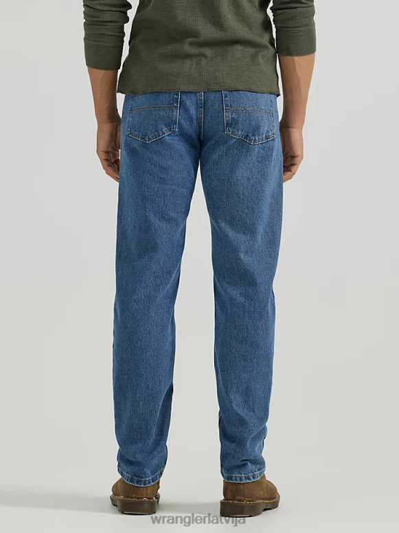 stonewash tumšs autentisks regulāri pieguļošs kokvilnas džinss vīriešiem apģērbs Wrangler BFNTB153