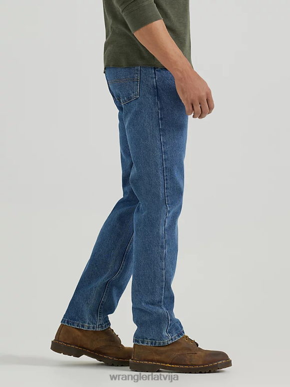 stonewash tumšs autentisks regulāri pieguļošs kokvilnas džinss vīriešiem apģērbs Wrangler BFNTB153