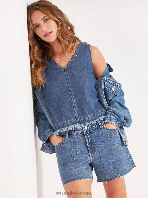 topāzs augsts augšstilba vidus īss sievietes apģērbs Wrangler BFNTB827