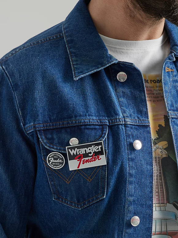 tumša mazgāšana klasiska džinsa trucker jaka vīriešiem apģērbs Wrangler BFNTB611