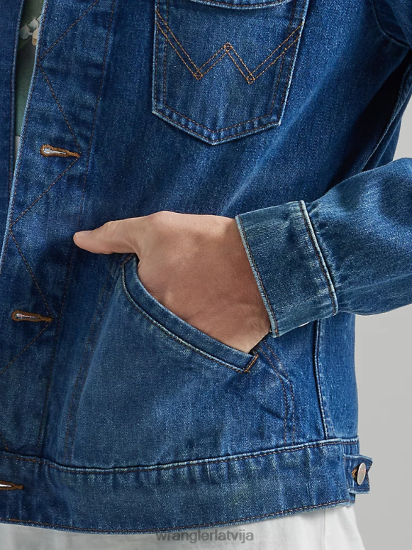 tumša mazgāšana klasiska džinsa trucker jaka vīriešiem apģērbs Wrangler BFNTB611