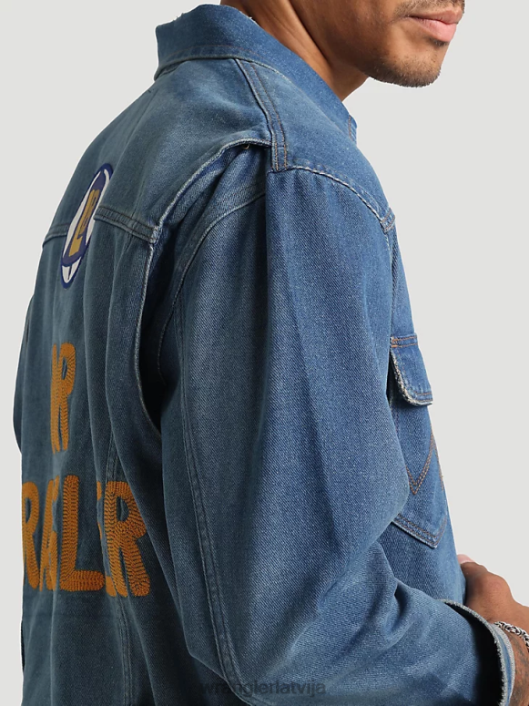 tumša mazgāšana klasiska džinsa trucker jaka vīriešiem apģērbs Wrangler BFNTB611