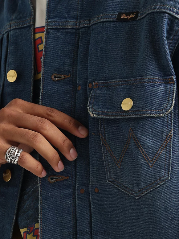 tumša mazgāšana klasiska džinsa trucker jaka vīriešiem apģērbs Wrangler BFNTB611