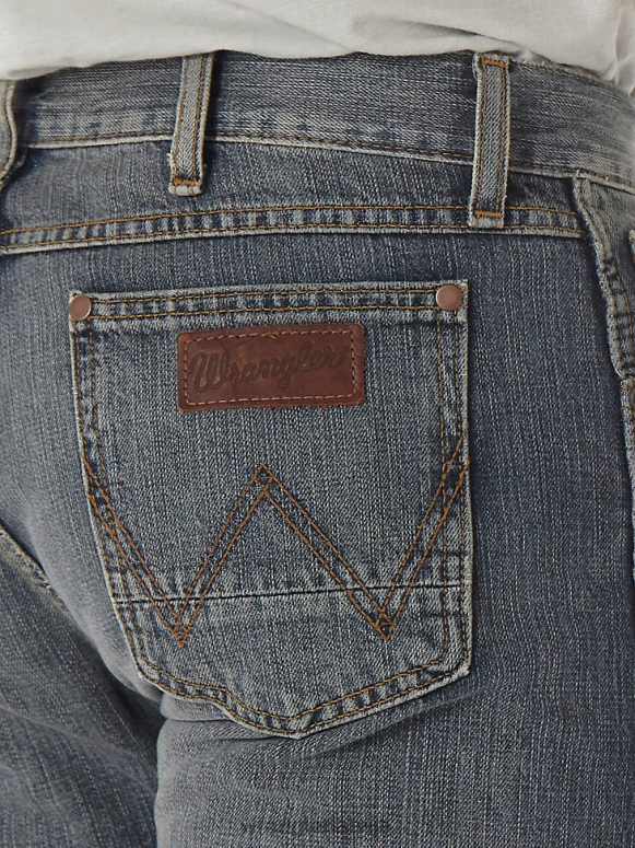 tumša nakts retro slim fit džinsi ar taisnām kājām vīriešiem apģērbs Wrangler BFNTB30