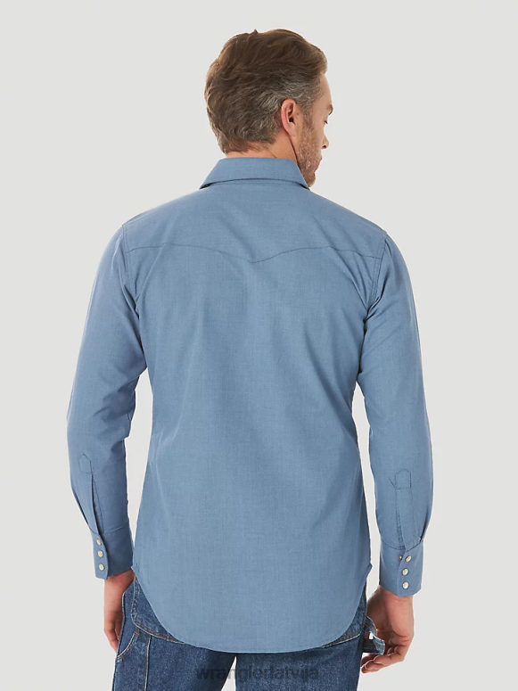 tumši/melns fr Ugunsizturīgs rūtains krekls ar garām piedurknēm vīriešiem apģērbs Wrangler BFNTB500