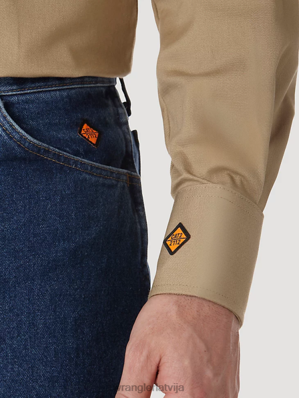 tumši/melns fr Ugunsizturīgs rūtains krekls ar garām piedurknēm vīriešiem apģērbs Wrangler BFNTB500