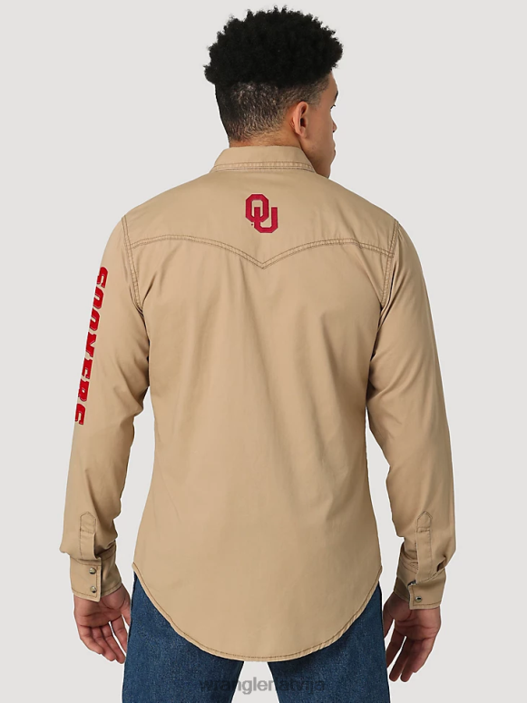 tumšs džinss kovboju piegriezuma darba krekls ar garām piedurknēm vīriešiem apģērbs Wrangler BFNTB406