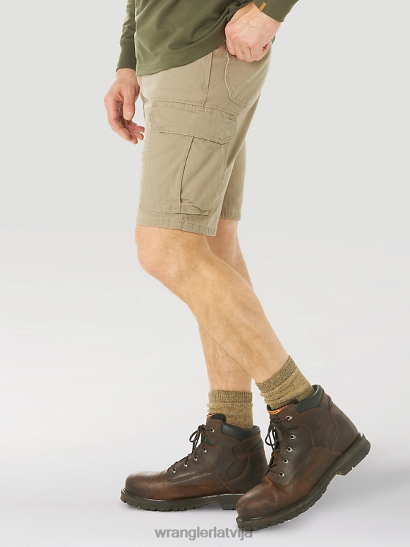 tumšs haki riggs workwear stretch ranger cargo short vīriešiem apģērbs Wrangler BFNTB536