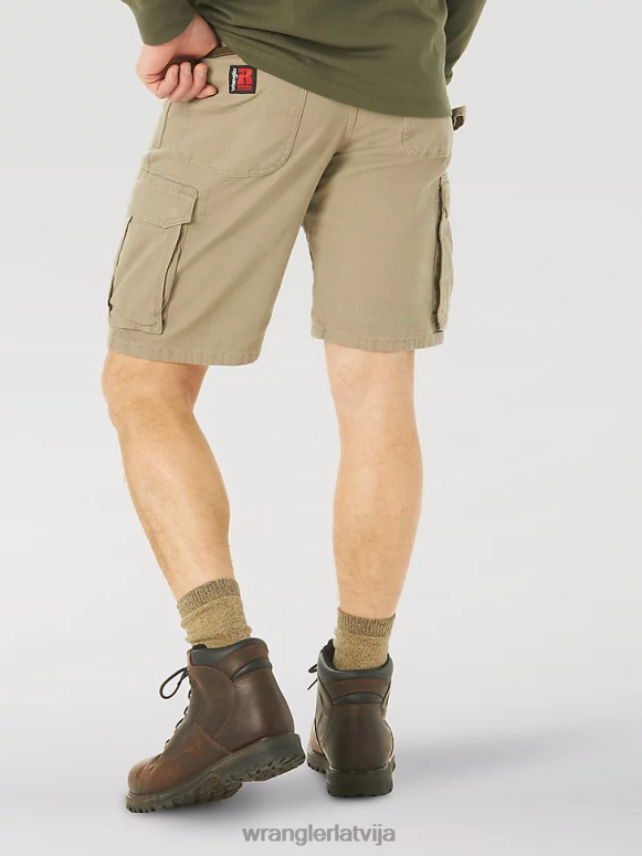 tumšs haki riggs workwear stretch ranger cargo short vīriešiem apģērbs Wrangler BFNTB536