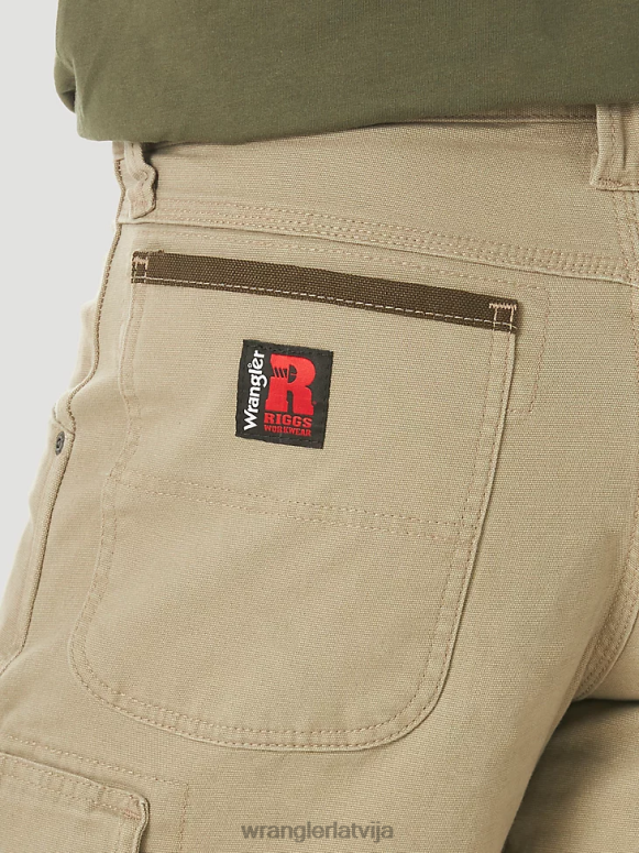 tumšs haki riggs workwear stretch ranger cargo short vīriešiem apģērbs Wrangler BFNTB536