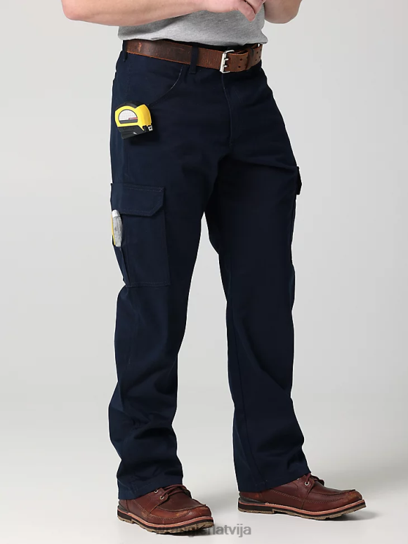 tumšs safīrs darba apģērba sarža cargo bikses vīriešiem apģērbs Wrangler BFNTB690