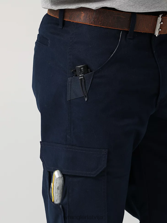 tumšs safīrs darba apģērba sarža cargo bikses vīriešiem apģērbs Wrangler BFNTB690