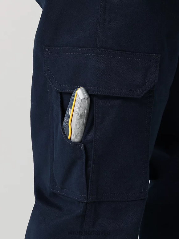 tumšs safīrs darba apģērba sarža cargo bikses vīriešiem apģērbs Wrangler BFNTB690