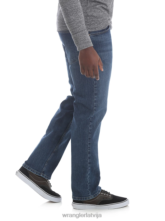 tumšā akmens skalošana Pieczvaigžņu augstākās kvalitātes džinsa elastīgs džinss komfortam regulāri pieguļošs džinss vīriešiem apģērbs Wrangler BFNTB139