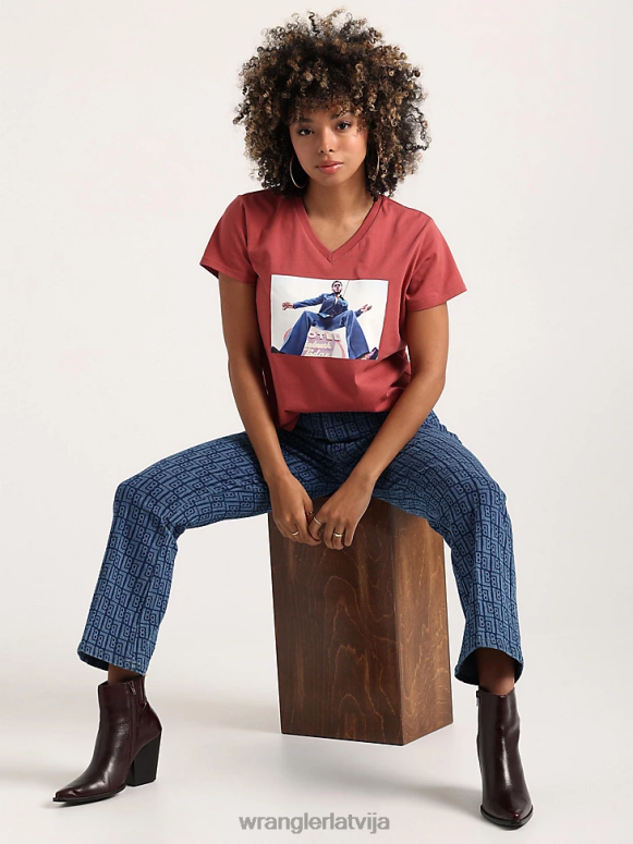 vidus džinsa audums Rietumu džinsa krekls ar garām piedurknēm sievietes apģērbs Wrangler BFNTB880