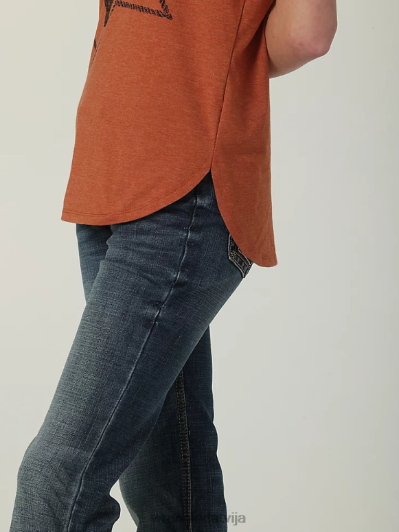 vidus džinsa audums Rietumu džinsa krekls ar garām piedurknēm sievietes apģērbs Wrangler BFNTB880