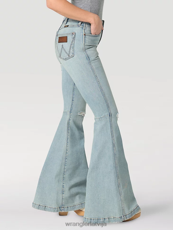 vidēji tumšs augstceltnes drosmīgi džinsi sievietes apģērbs Wrangler BFNTB730
