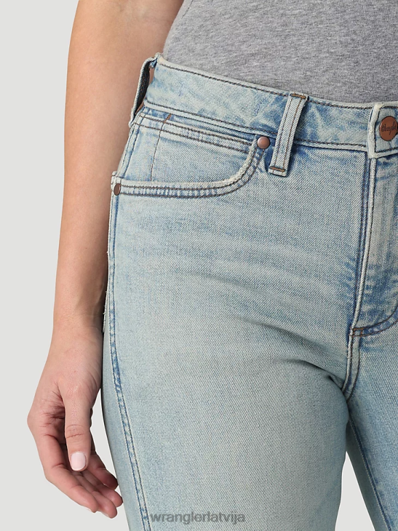 vidēji tumšs augstceltnes drosmīgi džinsi sievietes apģērbs Wrangler BFNTB730