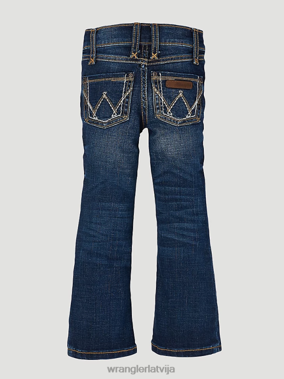 vidēji zils premium patch džinsi meitenes apģērbs Wrangler BFNTB1041