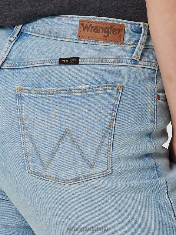 viegla mazgāšana augstceltnes drosmīgi džinsi sievietes apģērbs Wrangler BFNTB731