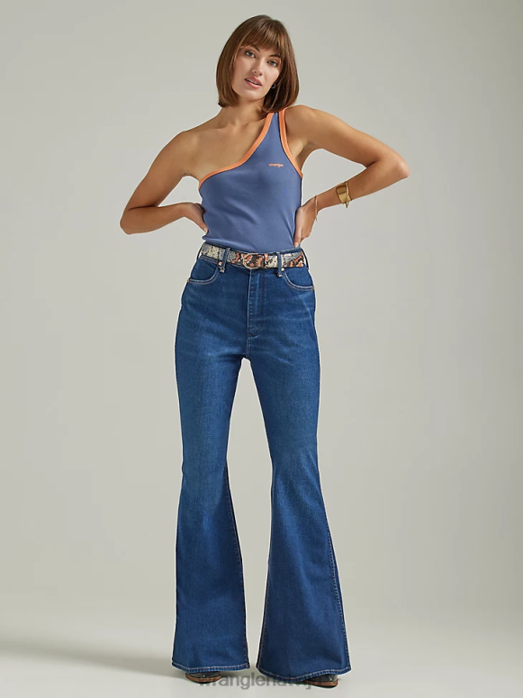 vintage indigo viens plecs cami sievietes apģērbs Wrangler BFNTB874