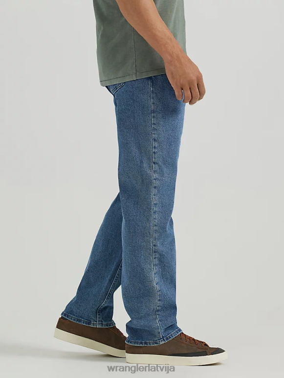 vintage zils autentiski relaksēti elastīgi džinsi vīriešiem apģērbs Wrangler BFNTB104