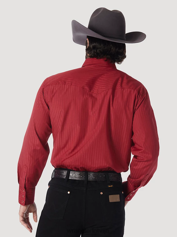 vīns Rietumu krekls ar garām piedurknēm rietumu snap Dobby svītru krekls vīriešiem apģērbs Wrangler BFNTB468