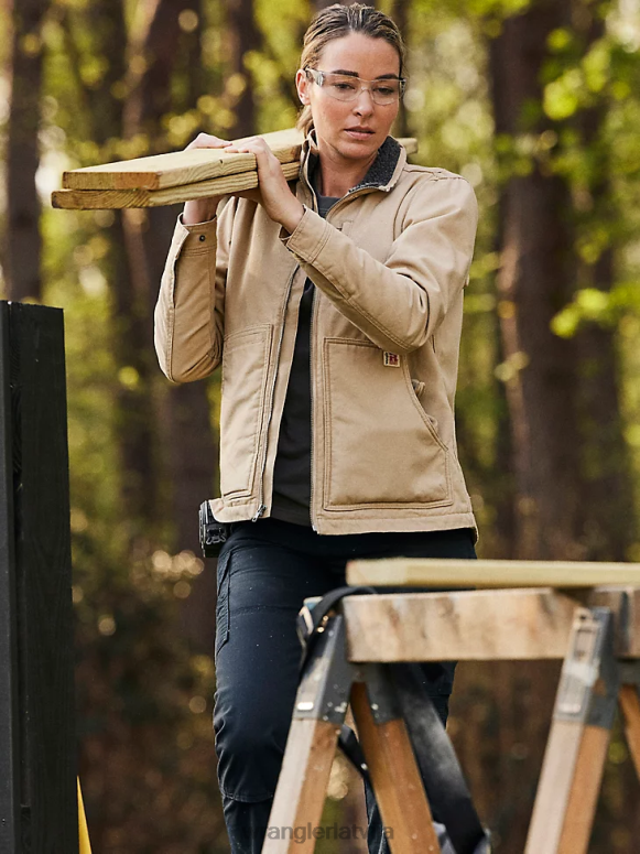 zelta haki riggs grūts slāņu audekla jaka ar šerpu oderējumu sievietes apģērbs Wrangler BFNTB863