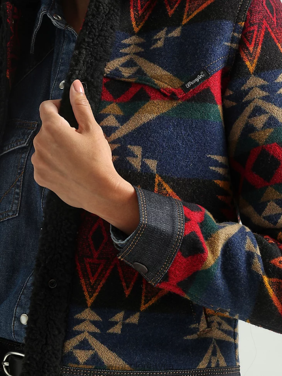 zelta haki riggs grūts slāņu audekla jaka ar šerpu oderējumu sievietes apģērbs Wrangler BFNTB863