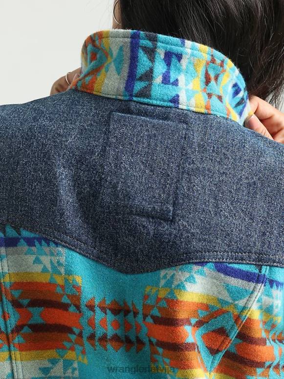 zelta haki riggs grūts slāņu audekla jaka ar šerpu oderējumu sievietes apģērbs Wrangler BFNTB863