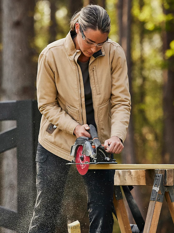 zelta haki riggs grūts slāņu audekla jaka ar šerpu oderējumu sievietes apģērbs Wrangler BFNTB863