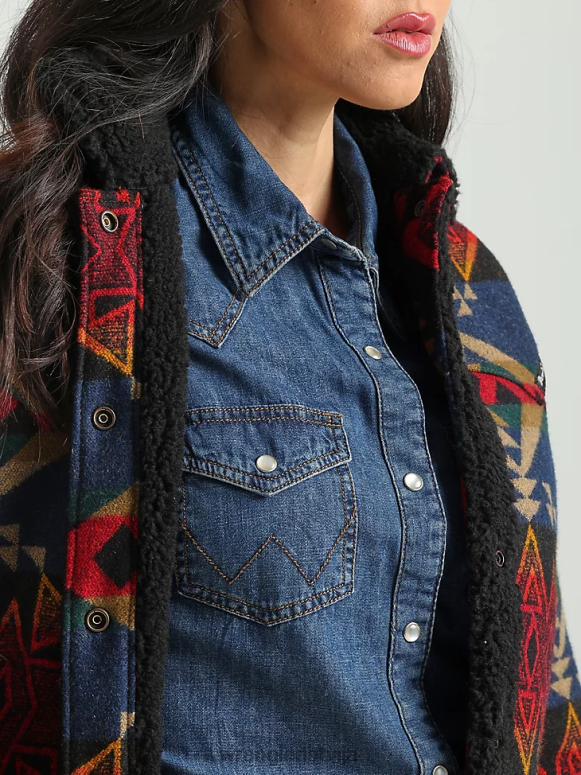 zelta haki riggs grūts slāņu audekla jaka ar šerpu oderējumu sievietes apģērbs Wrangler BFNTB863