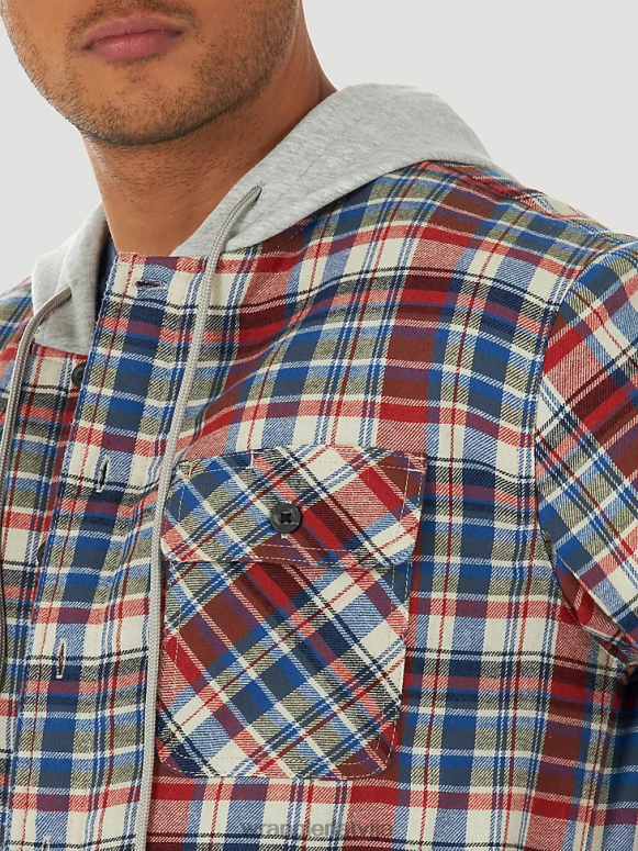 zils autentisks stepēts flaneļa kreklu jaka vīriešiem apģērbs Wrangler BFNTB391