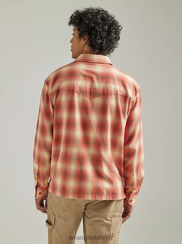 zils autentisks stepēts flaneļa kreklu jaka vīriešiem apģērbs Wrangler BFNTB391