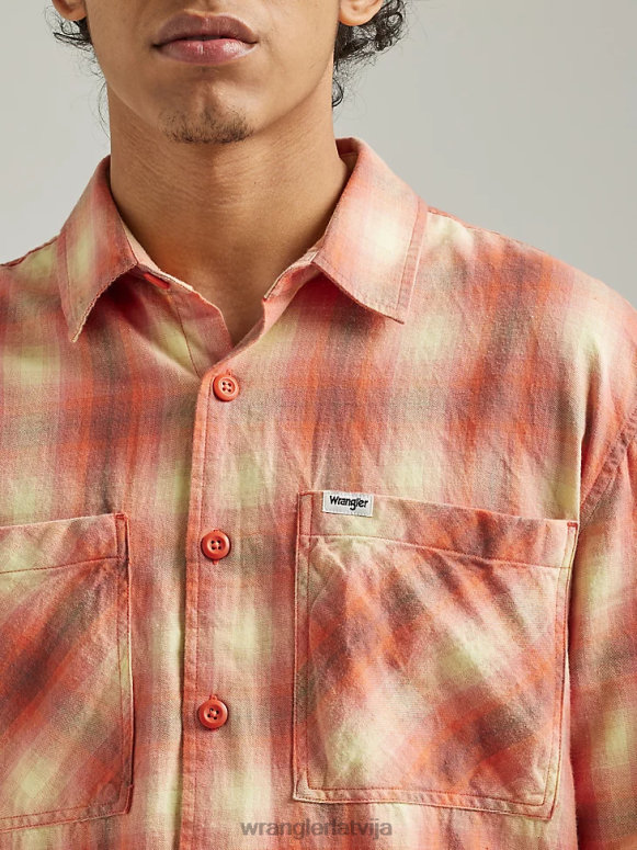 zils autentisks stepēts flaneļa kreklu jaka vīriešiem apģērbs Wrangler BFNTB391