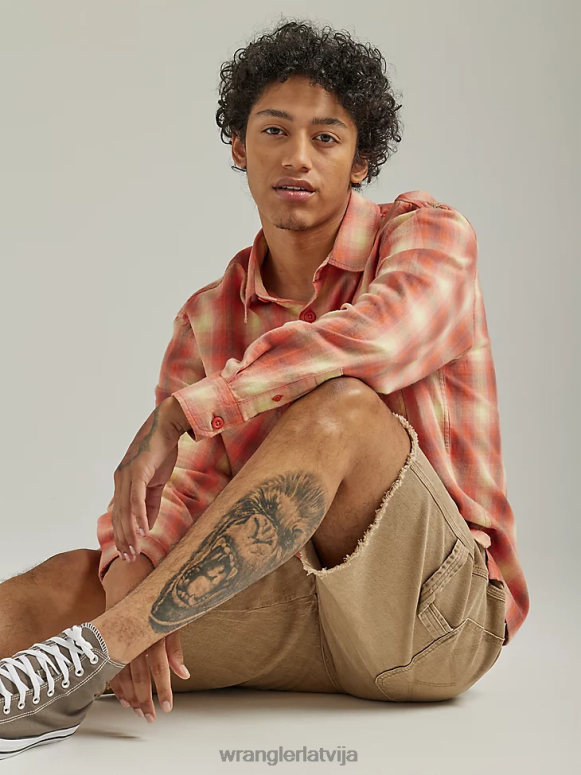 zils autentisks stepēts flaneļa kreklu jaka vīriešiem apģērbs Wrangler BFNTB391