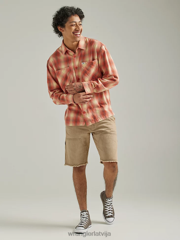 zils autentisks stepēts flaneļa kreklu jaka vīriešiem apģērbs Wrangler BFNTB391