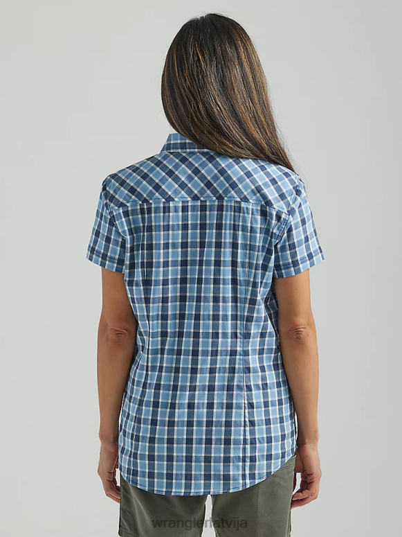 zils dziļš riggs workwear krekls ar īsām piedurknēm sievietes apģērbs Wrangler BFNTB907