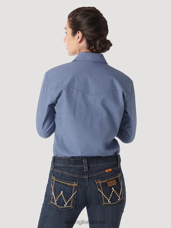zils fr ugunsizturīgs ciets materiāls ar garām piedurknēm sievietes apģērbs Wrangler BFNTB892