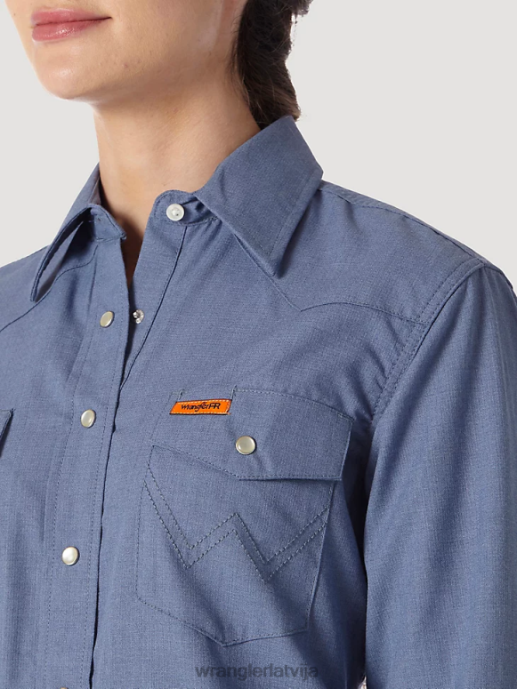 zils fr ugunsizturīgs ciets materiāls ar garām piedurknēm sievietes apģērbs Wrangler BFNTB892