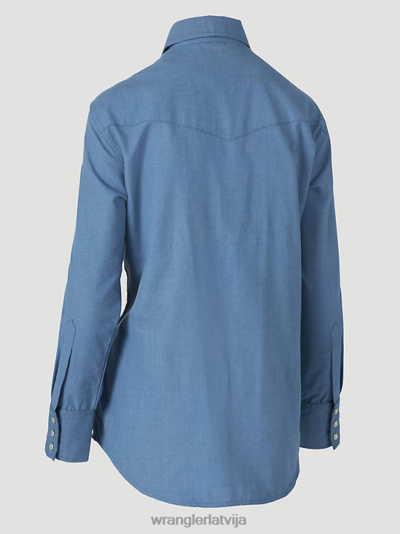 zils fr ugunsizturīgs ciets materiāls ar garām piedurknēm sievietes apģērbs Wrangler BFNTB892