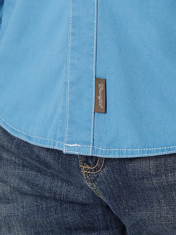 zils kabatas krekls ar kontrasta apdari vīriešiem apģērbs Wrangler BFNTB438