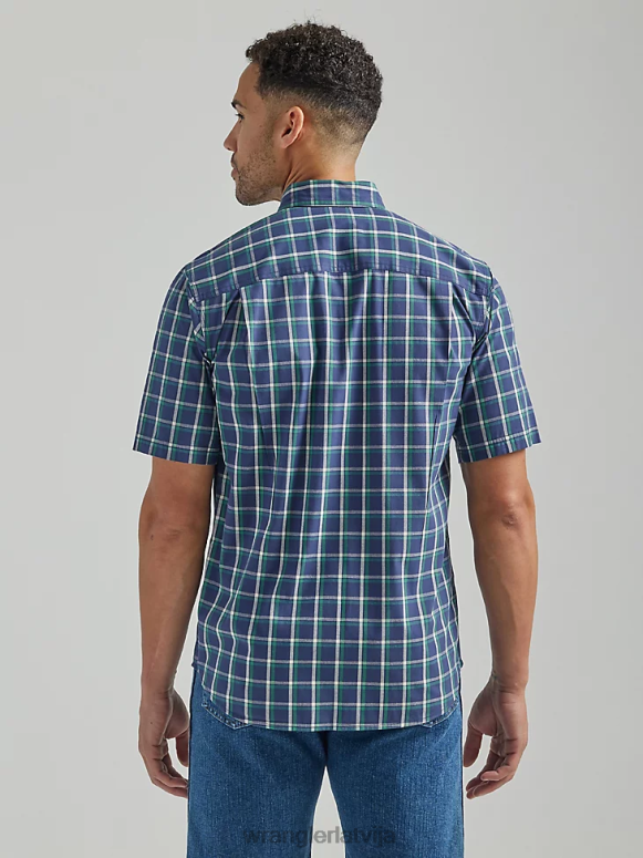 zils okeāns zaļš riggs workwear rūtains darba krekls vīriešiem apģērbs Wrangler BFNTB671