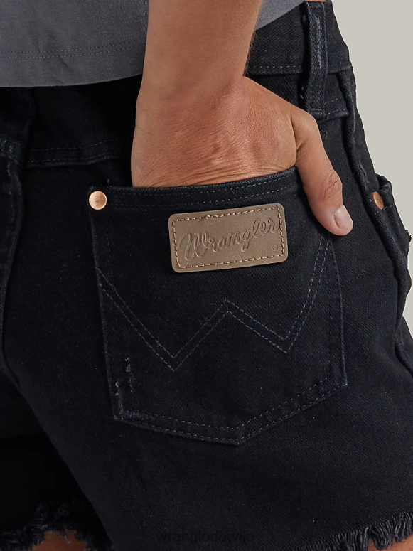 ēna melna pārstrādāts īss sievietes apģērbs Wrangler BFNTB824