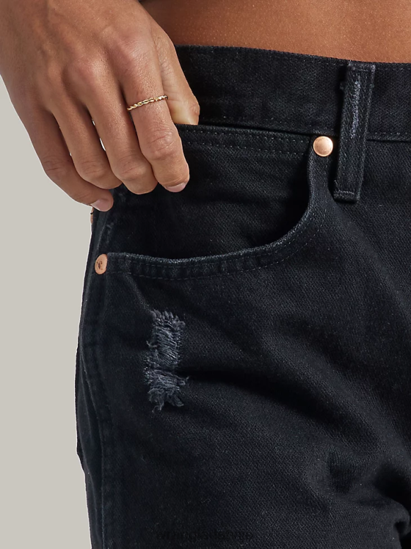 ēna melna pārstrādāts īss sievietes apģērbs Wrangler BFNTB824